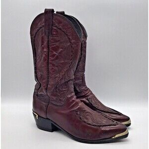 Dan Post Men 8.5EW Women 10 Deertan Bucklace Choc. Leather Western Cowboy Boot